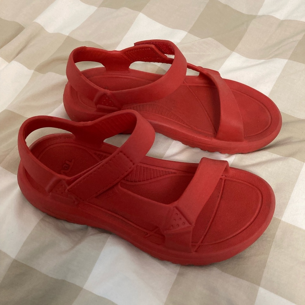 Red Rubber Tevas, Barely Worn, Size: M7 W9